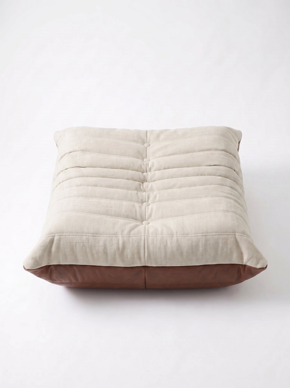 Leather & Linen Relax Ottoman