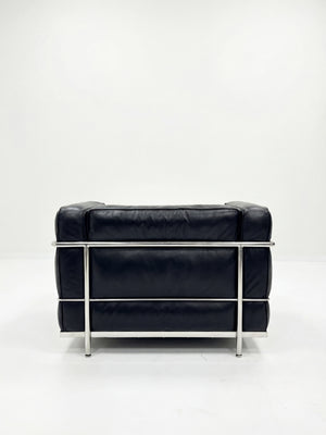 Fauteuil Grand Confort Moderniste – Cuir Véritable & Structure Chromée