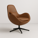 Fauteuil Lounge Nordique – Design Sculptural et Assise Confort