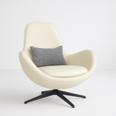 Fauteuil Lounge Nordique – Design Sculptural et Assise Confort